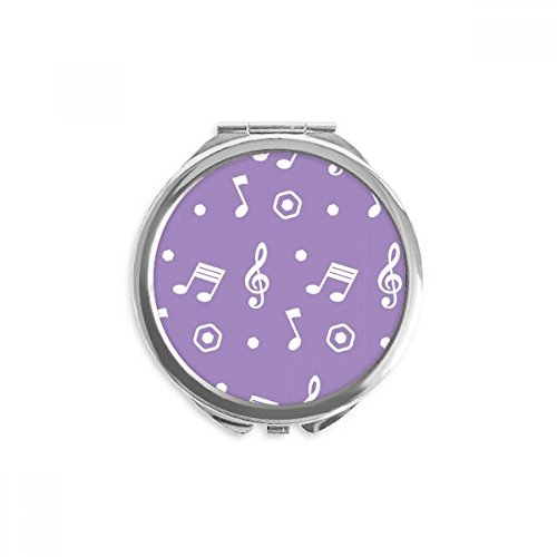 Бели музички белешки Виолетова рака Компактно огледало тркалезно преносно џебно стакло