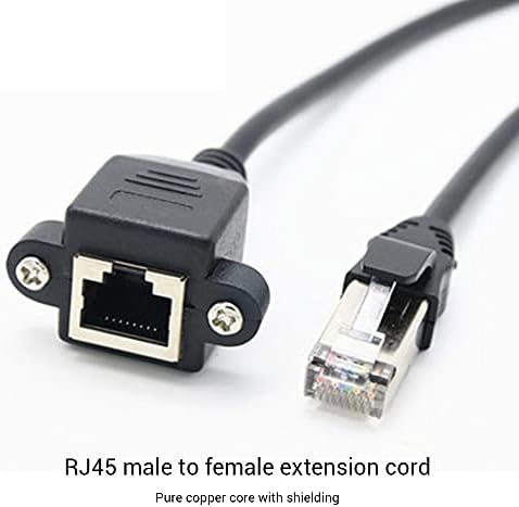 Конектори продолжено кабел чиста бакарна жица јадро RJ45 машко до женска линија со завртки за завртки фиксирани пет типа кабел за индустриски