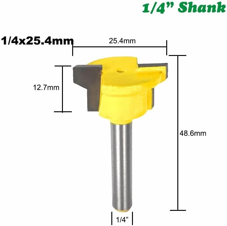 Jrenbox рутер битови 1/4inch рачка фиока Формирање рутер за вежбање бит фиока за заклучување на тенон нож приклучок дрво мелење сечење врата