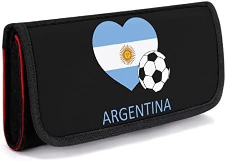 Loveубов Аргентина фудбалска носачка кутија за прекинувач за складирање на торбички за складирање на торбички со додатоци со картички