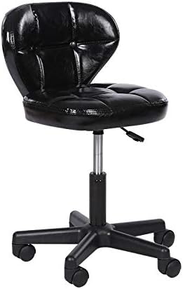 Спа столче со тркала ， прилагодливо столче столче со црно синтетичко кожено седиште ， прилагодлива висина 52-62 см ， Поддржана тежина 160 кг ，