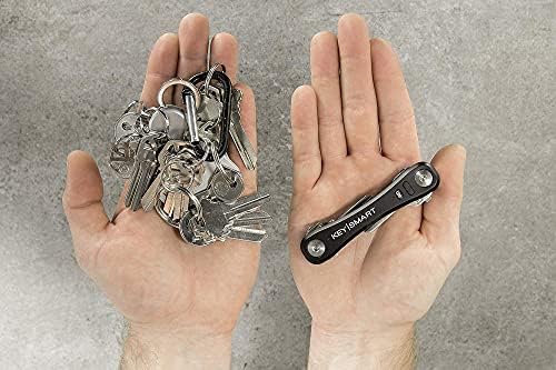 KeySmart Про-Клуч Држач w LED Светло &засилувач; Плочка Паметна Технологија Пакет Компактен Држач За Клучеви Додаток - Додаток Од Нерѓосувачки