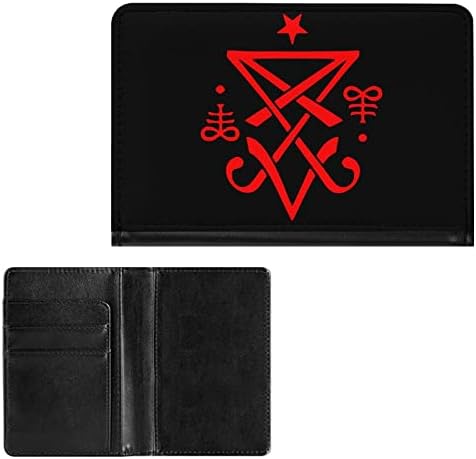 Кристијан Луцифер Сатаничен пасош носител на кредитна картичка за заштита на паричникот на паричникот со слотови за картички Организатор на документи за патувања