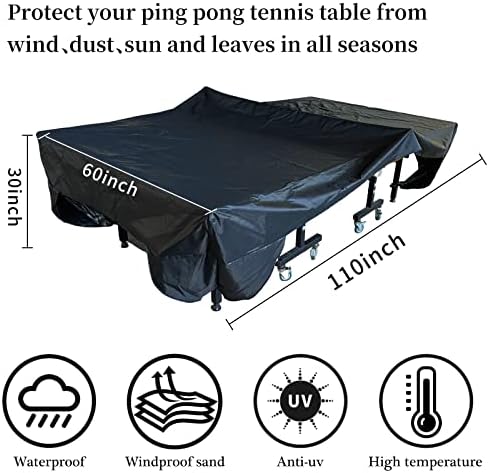 Покривање на масата на пингпонг, надворешно водоотпорен пинг-понг-табела за покривање на отворот за сончање за сончање за мебел за мебел во затворен простор за пин?