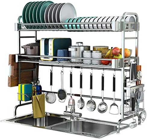 Мијалници на dmuniz, решетката за садови, 2 нивоа кујнски сад за сушење на решетки за сушење на решетки за мозоци