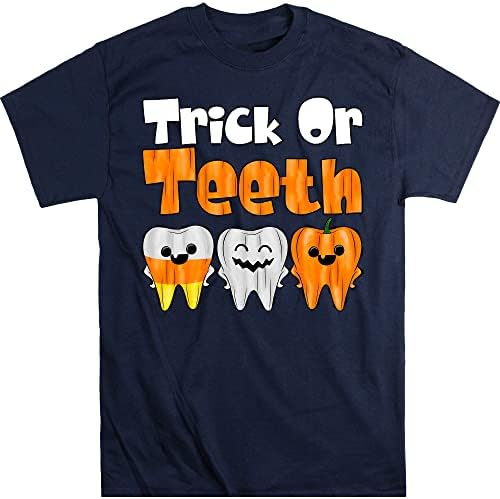 Трик или кошула за заби, стоматолог за Ноќта на вештерките, мета за стоматолошки состав, подарок за стоматолошка кошула, подарок