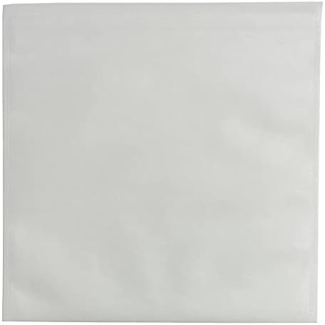 Checkoutstore 100 бели не ткаени ракави за складирање за хартија од картони од 12x12