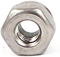 AEXIT M2.5 304 нокти, завртки и сврзувачки елементи не'рѓосувачки челик Nylock Nylock Nylon Insert Hex Lock Nut & Bolt Sets