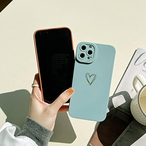 Коки Компатибилен Со Iphone 14 Pro Max Случај 6.7 2022, Слатко Позлатено Љубовно Срце Со Камери Против Паѓање На Објективот Заштита