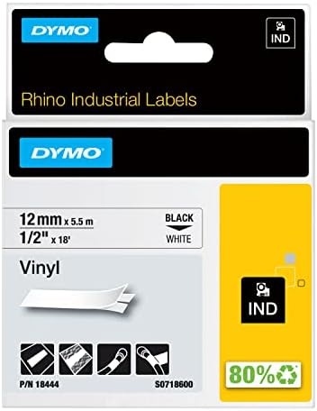 Димо - V150009-18445 3/4 бели винил етикети црно на бело