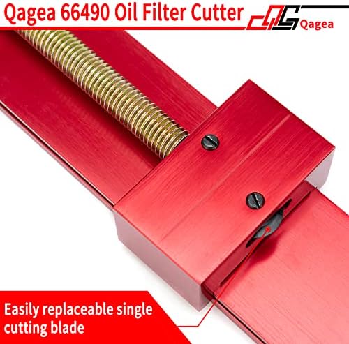 Qagea 66490 Секач за филтрирање на нафта, алатка за сечење на филтрирање на масло за опсег на сечење на филтри 1-3/4 до 5-3/4