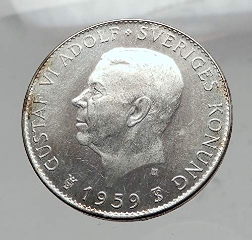 1959 SE 1959 Шведска крал Густав VI Адолф Ар Шведска монета деноминација_in_description Добро неизвесно