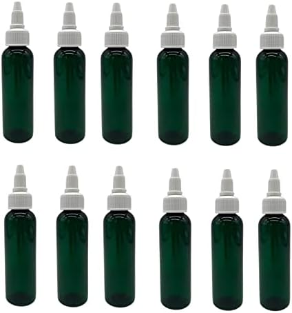 2 мл Зелени Космо Пластични Шишиња -12 Пакување Празно Шише Полнење-Бпа Бесплатно-Есенцијални Масла-Ароматерапија | Бели Пресврт Врвни Капачиња-Направени