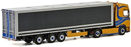 За Highline Scania S Highline CS20H ​​4x2 кутија приколка 3 оска 01-2768 1/50 Diecast Model Truck Truck