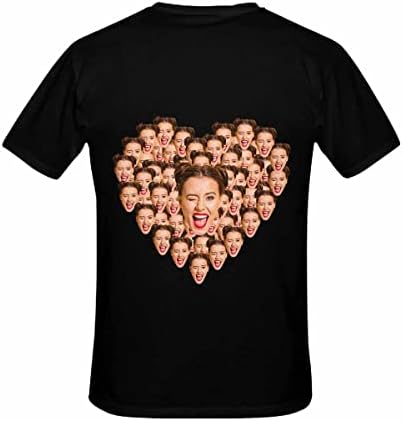 Обична девојка сопруга сопруга лице беспрекорна маица персонализирана фотографија низ целата кошула за печатење за мажи