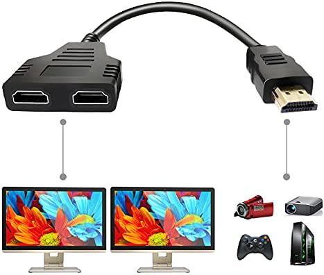 HDMI Сплитер Адаптер Кабел-HDMI Сплитер 1 во 2 Надвор HDMI Машки До Двојна HDMI Женски 1 до 2 Начин ЗА HDMI HD, LED, LCD, ТВ, Поддршка