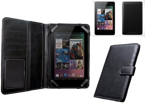Навитех Кожен Корица За Носење Во Стил На Книга Компатибилна Со Таблетот Google Nexus 7-Црна