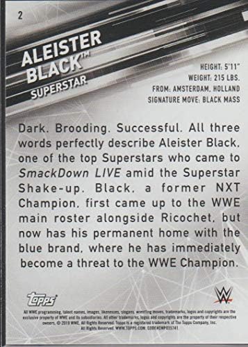 2019 Topps WWE Smackdown Live 2 Алеистер црно борење картичка за тргување