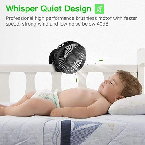 Вентилатор за прилагодување на вентилаторот Vabun Fan lendheld Pansportable Mini 360 степени вентилатор за вентилатор за вентилатор