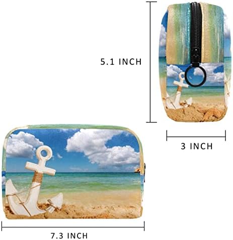 Сидро Во Торба За Шминка За Патување Со Песок Голема Симпатична Пренослива Патент Торбичка За Шминкање За Жени Девојки, Торба За Организатор