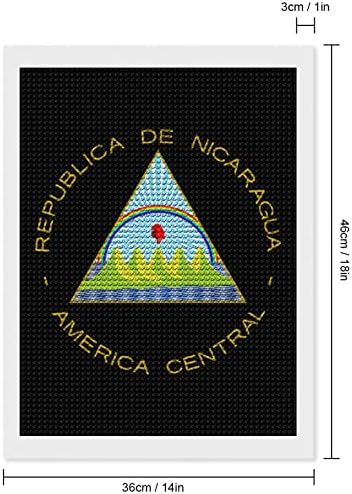 Палто на рацете на Никарагва. Прилагодени комплети за сликање на дијаманти сликајте уметност со броеви за украсување на домови од wallидови