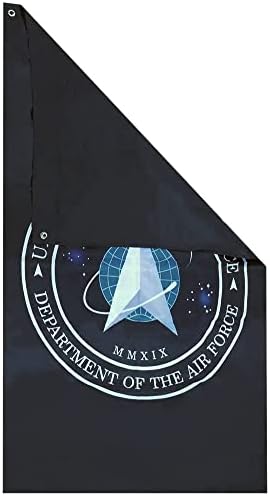 Одделот за вселенски сили на Соединетите Држави на воздухопловните сили Црната премиум квалитет тешки избледени отпорни на 3x5 3'x5 '100d