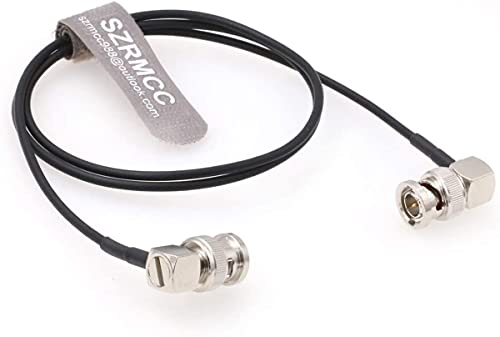 SZRMCC десен агол BNC на десен агол BNC RG174 75OHM HD SDI 3G Флексибилен мек видео коаксијален RF кабел за BlackMagic ARRI Monitor Monitor
