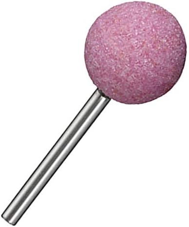 1/4 инчи Шанк топка во форма на абразивно монтиран камен мелење ротирачки алатки за дебагирање на главата за полирање 6x16mm розова （14 парчиња）