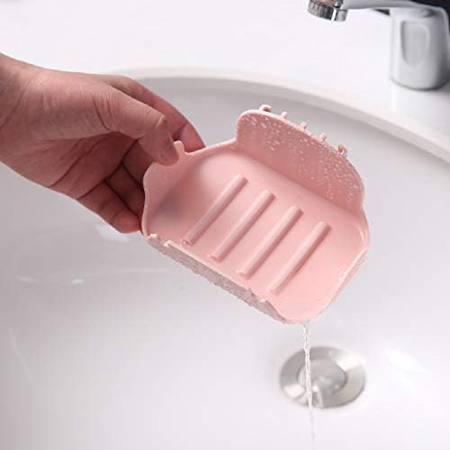 Сапун за сапун WSSBK со мозоци, леплива wallид поставена пластична сапун за сапун, држач за сапун