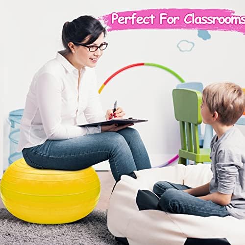 8 парчиња Флексибилно седење за елементарни столици за јога топка за деца за деца надувување на јога топка канцеларија стол стабилност