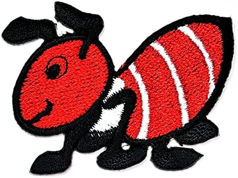 Кленплус 3 парчиња. Малиот Мравка Црвен Инсект Растение Цртан Филм Деца Деца Железо На Закрпи Активности Везени Лого Облека Фармерки Јакни Капи Ранци Кошули Додато