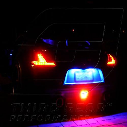 TGP T10 Blue 4 LED SMD Регистарска Табличка Клин Светилки Пар 2000-2010 Компатибилен Со Крајслер ПТ Крузер