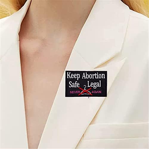Чувајте го абортусот безбедно легално извезено железо на шиење на лепенка феминистичка декоративна лепенка за ранец за облека капачиња за