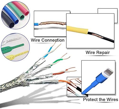 Делови на алатки 127 парчиња/постави разновидна цевка за намалување на топлина црна жица за обвивка за електрична изолација кабел