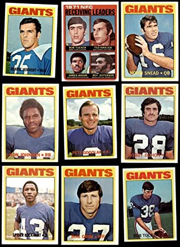 1972 година Топс Newујорк гиганти ниско # тим го постави њујоршкиот гигант-ФБ екс/МТ гигант-ФБ