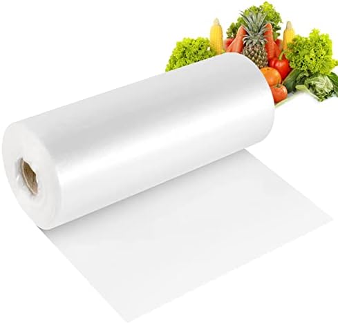RyhamPaper Кеси За Складирање Храна, 4 Ролна 14 x 20 Пластична Кеса За Производство На Ролна Овошје, Зеленчук, Леб, Чисти Вреќи За Складирање