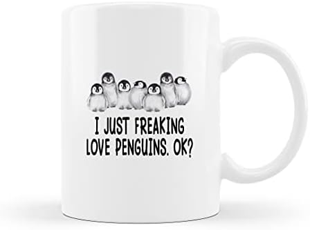 Quicqod Смешни најдобри подароци за деца девојки жени pengубители на пингвини - јас само ги откачувам loveубовните пингвини