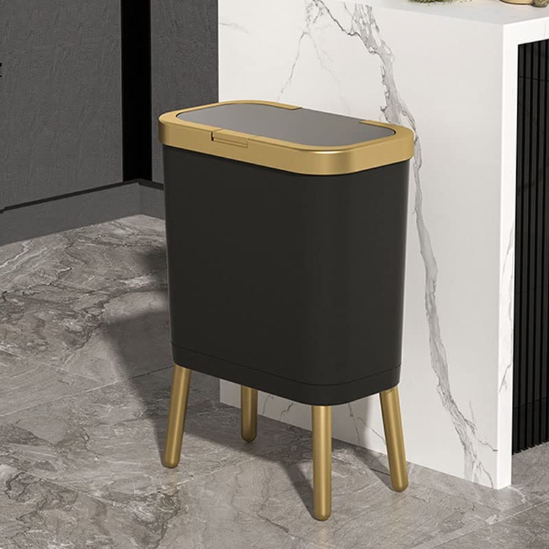 BKDFD Златен отпаден конзерва за кујнски креативни калај за ѓубре со високи метри за бања