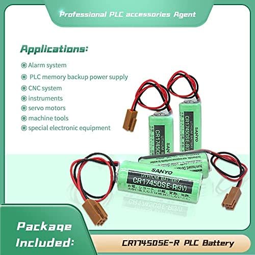 < 15-Пакет> CR17450SE-R Литиум Батерија 3V 2500mAh ЗА FANUC A98L-0031-0012 Cnc Систем Со Кафеава Приклучок