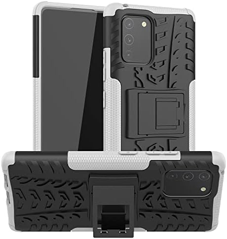 Заштита на заштитниот случај на телефон за телефон со LONUO, компатибилен со Samsung Galaxy S10 Lite, TPU + PC браник хибриден воен