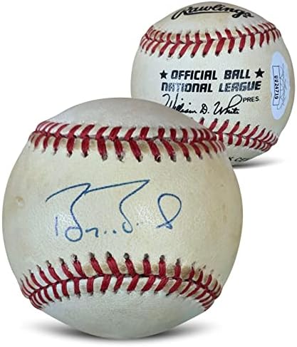 Бери обврзници ја автограмираше Националната лига потпишана MLB Baseball JSA COA UU24719 - Автограмирани бејзбол