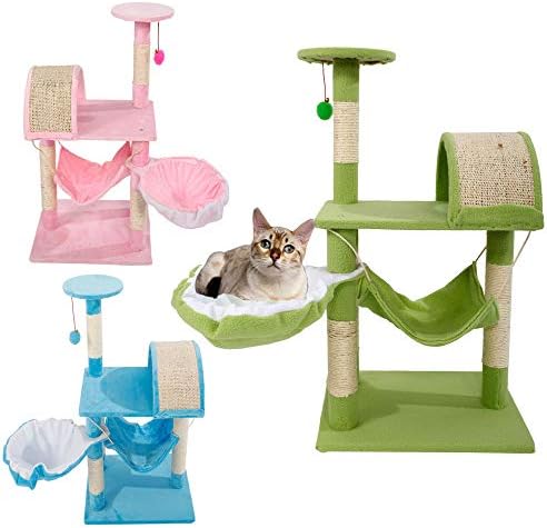Нова 32 мачка дрва кула кондо мебел за гребење по миленичиња писе игра зелена боја