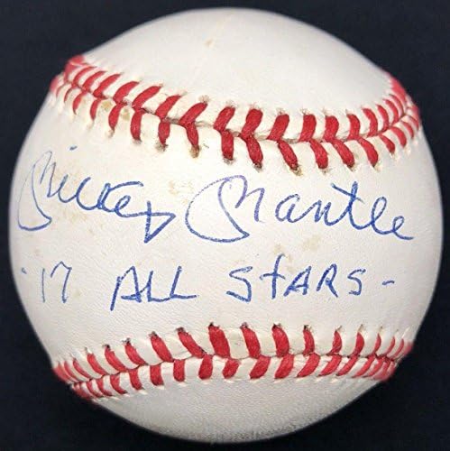 Мики Мантл 17х Сите starsвезди потпишаа бејзбол JSA LOA HOF MVP Јанки - Автограм Бејзбол