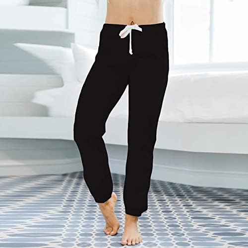 Женски лесни џогери со високи половини за влечење на панталони за вежбање на нозе, панталони