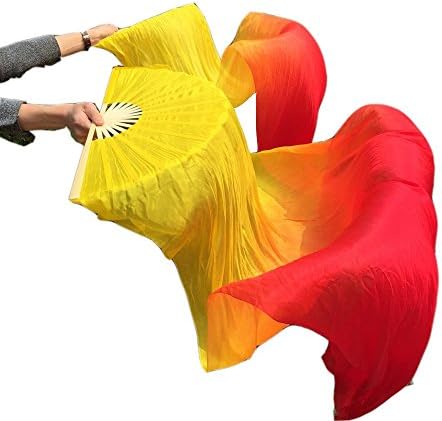 Нимиман Нов 1,8 милиони рачно изработено танцување во стомакот танцувајќи свилен бамбус долги навивачи Veil