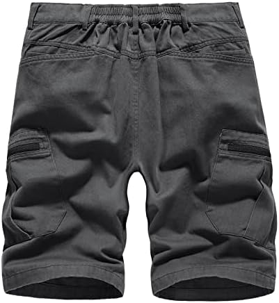 Бадхуб карго шорцеви за мажи памук на отворено пешачење каприс панталони со повеќе џебови за патенти за патување со риболов кампување