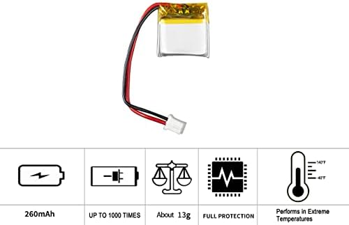 КЈАОЈИНЛИН ДСТЕ 2-Пакет 502030 2-Пински ЈСТ Конектор 260мах Литиум Полимерна Јонска Батерија На Полнење Литиум Јонска Полимерна