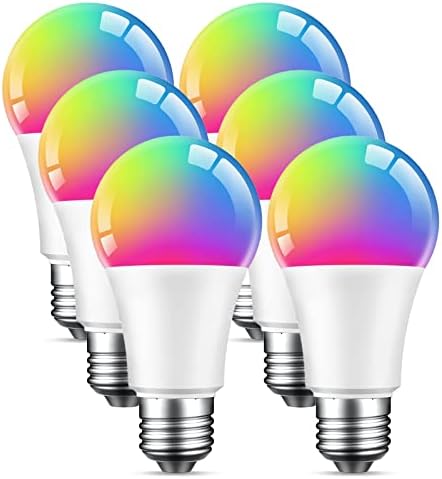 Beantech Паметни Сијалица, WiFi Светилки, Боја Менување На Сијалицата, Паметни Светилки Работат Со Alexa &засилувач; Google Асистент, A19 RGB Алекса Сијалица, RGB+Бела, Затемнета LED С