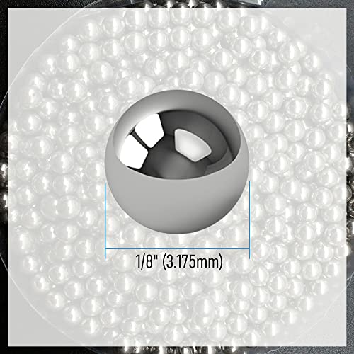 FOCMKEAS 100 парчиња 1/8 топки со лежишта 440C не'рѓосувачки челик цврста топка со прецизна топка G100