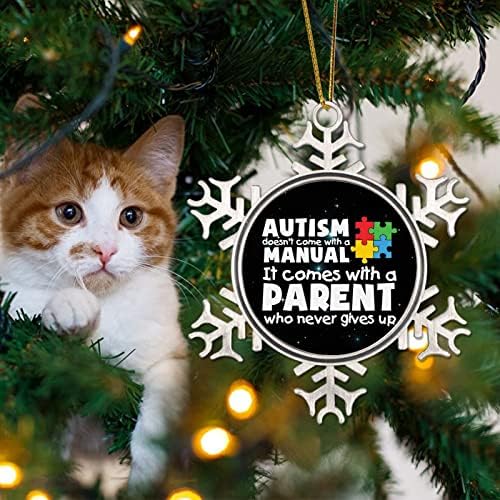 Загатката за аутизам доаѓа со родител никогаш не се откажува од подарок за Божиќни украси за украси за деца со аутизам за деца